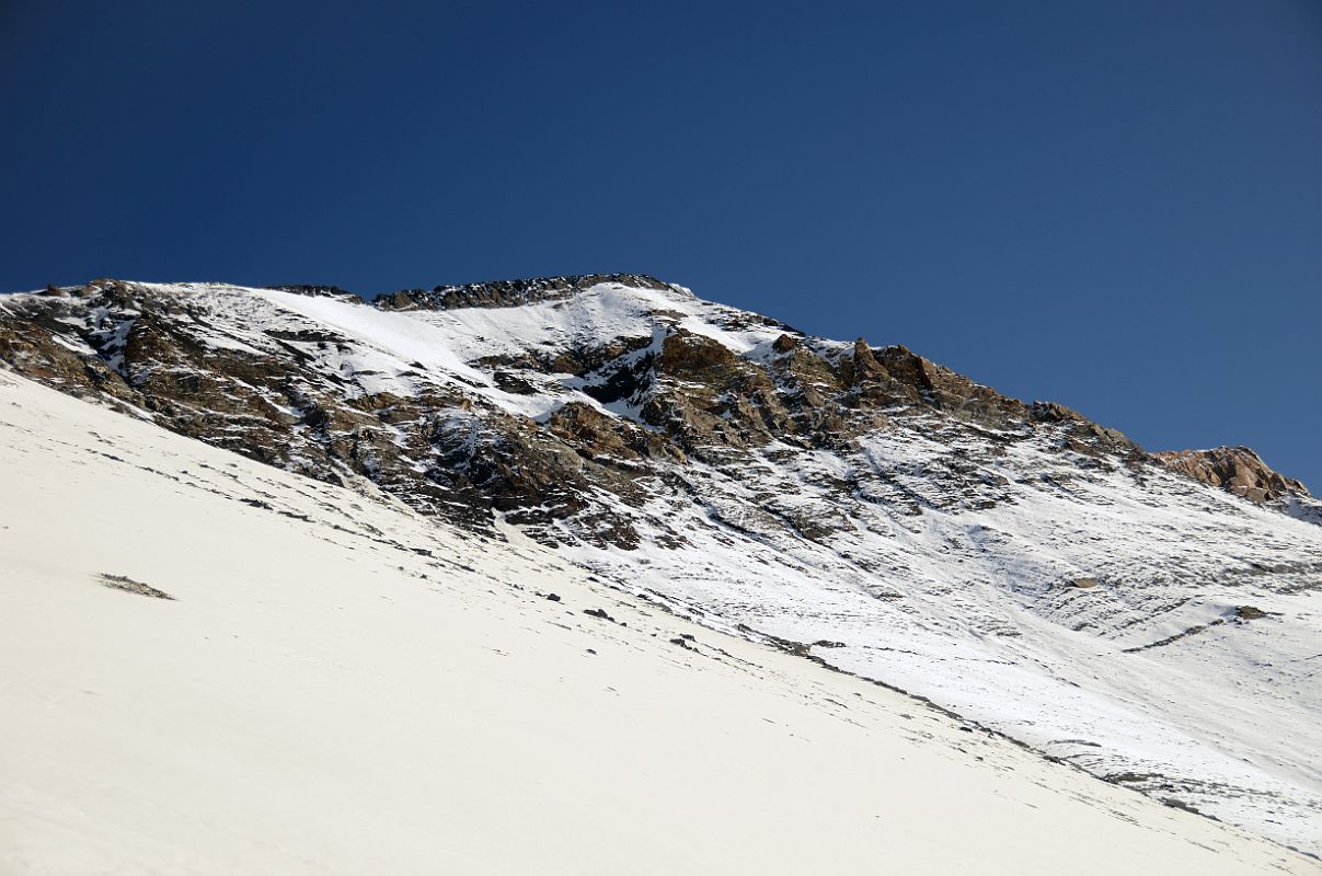 03 Looking Up At The Summit Of Dhampus Peak From The Ridge Above Kalopani 